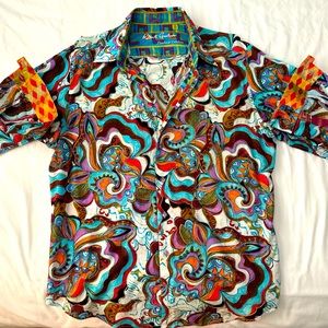 Robert Graham “Limited Edition” Long Sleeve Button Down Shirt XL #553 of 574
